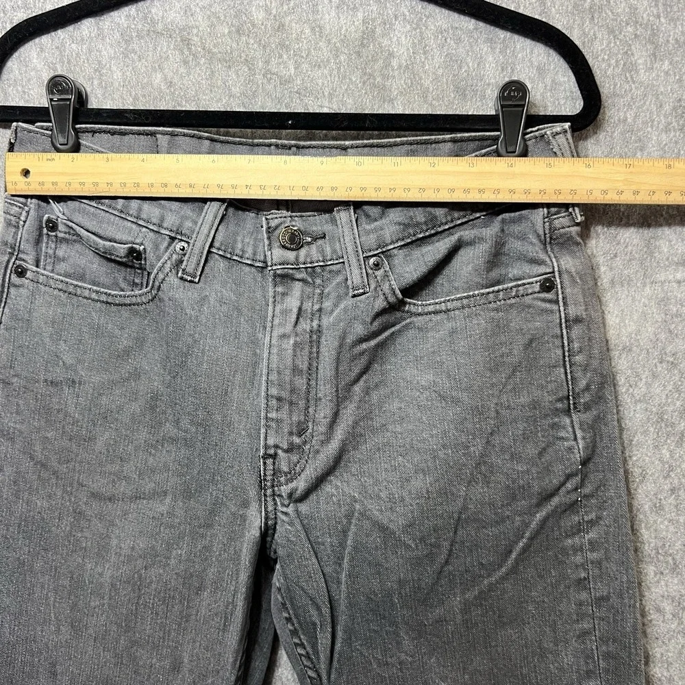 Levis‎ 514 32x32 Black Faded Gray Straight Leg Regular Fit Distressed